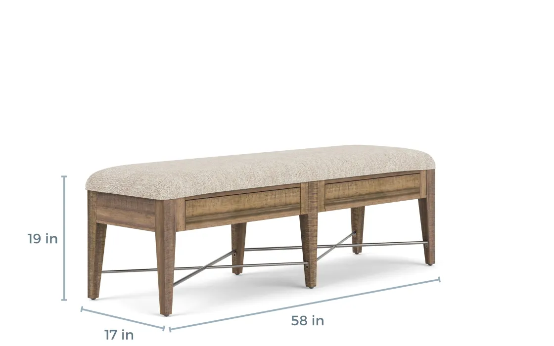 Mor Furniture Bay Creek Extendable Dining Table, 4 V-Back Chairs & High Back Bench In Graphite