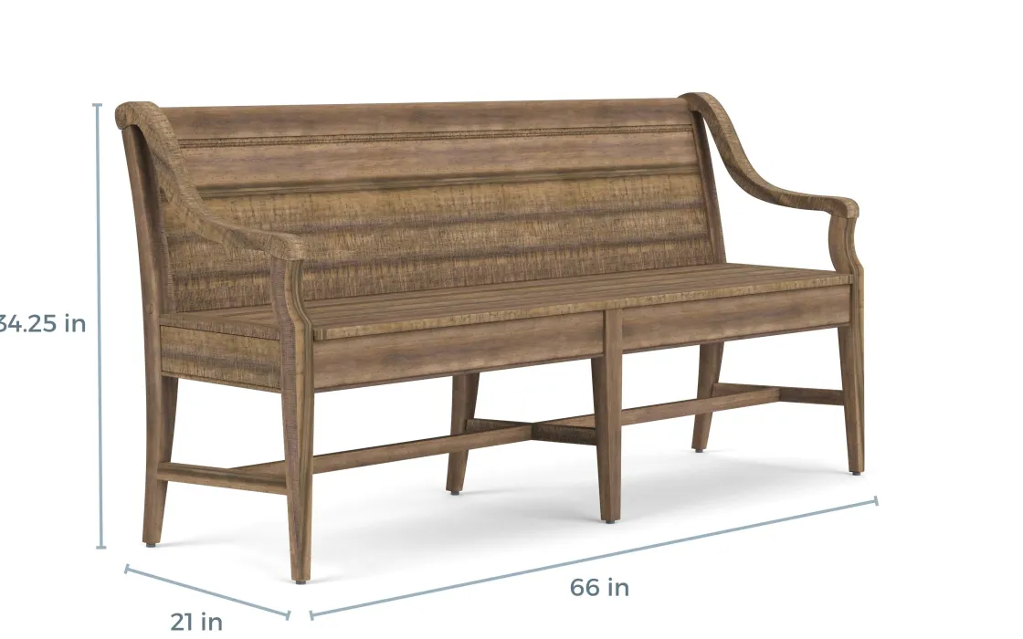 Mor Furniture Bay Creek Extendable Dining Table, 4 V-Back Chairs & High Back Bench In Graphite