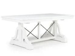 Mor Furniture Bay Creek Extendable Dining Table, 4 V-Back Chairs & High Back Bench In Graphite
