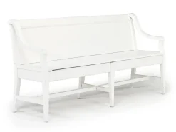 Mor Furniture Bay Creek Extendable Dining Table, 4 V-Back Chairs & High Back Bench In Graphite
