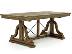 Mor Furniture Bay Creek Extendable Dining Table, 4 V-Back Chairs & High Back Bench In Graphite