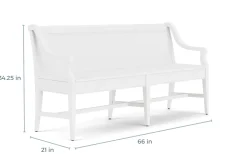 Mor Furniture Bay Creek Extendable Dining Table, 4 V-Back Chairs & High Back Bench In Graphite