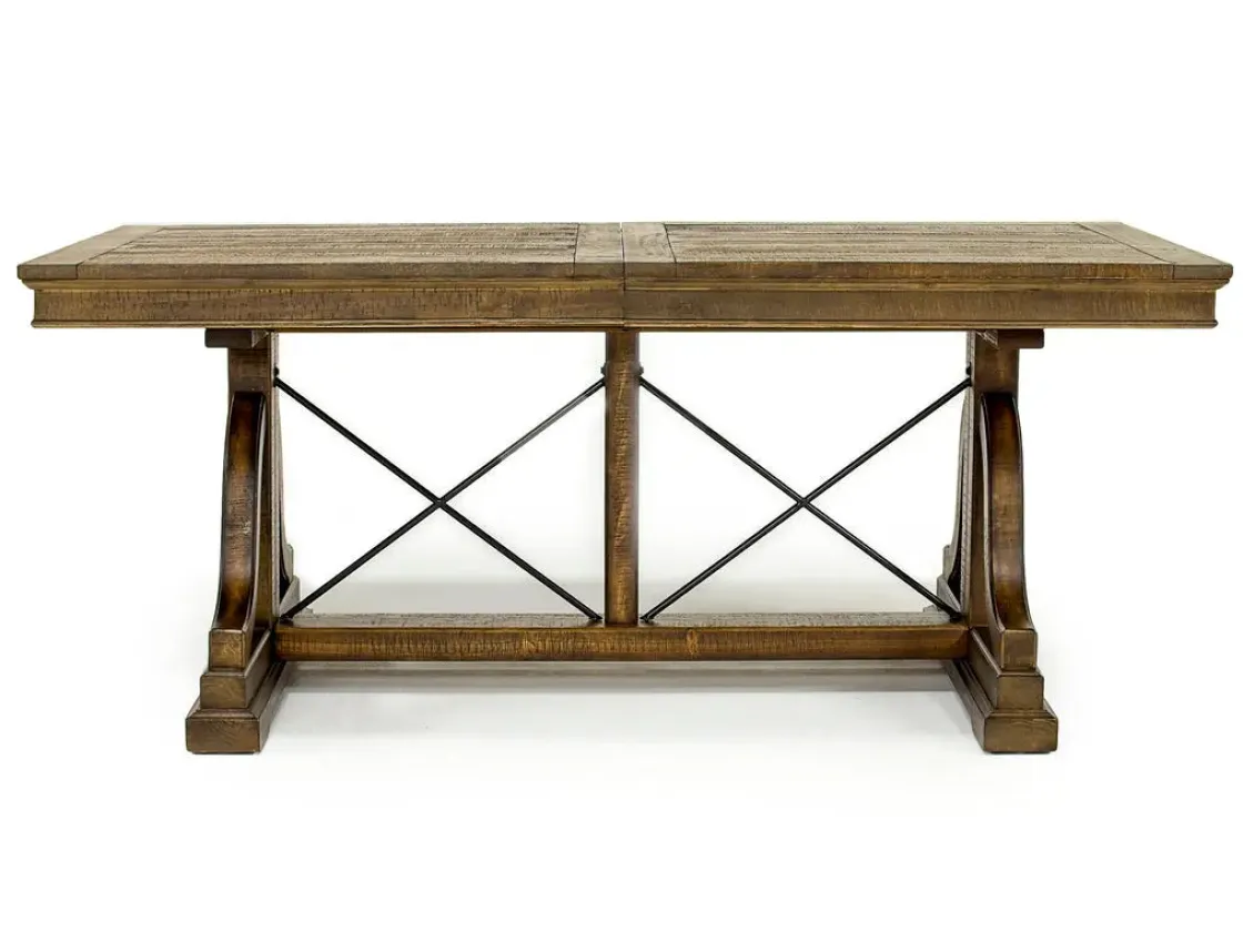 Mor Furniture Bay Creek Extendable Dining Table, 4 V-Back Chairs & High Back Bench In Graphite