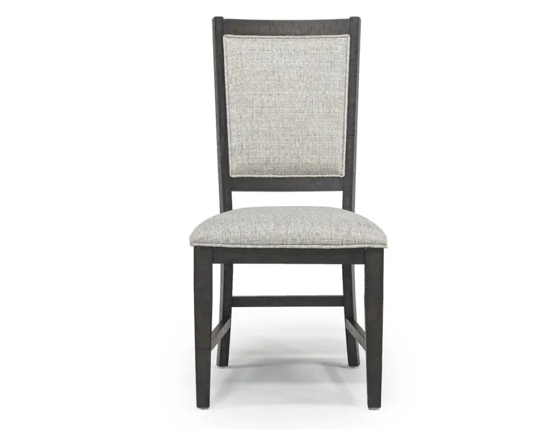 Mor Furniture Bay Creek Extendable Dining Table, 4 V-Back Chairs & High Back Bench In Graphite