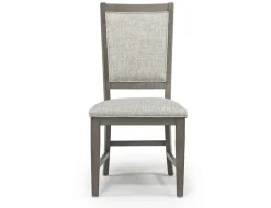 Mor Furniture Bay Creek Extendable Dining Table, 4 V-Back Chairs & High Back Bench In Graphite