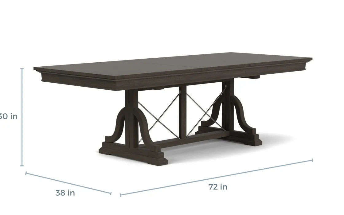 Mor Furniture Bay Creek Extendable Dining Table, 4 V-Back Chairs & High Back Bench In Graphite
