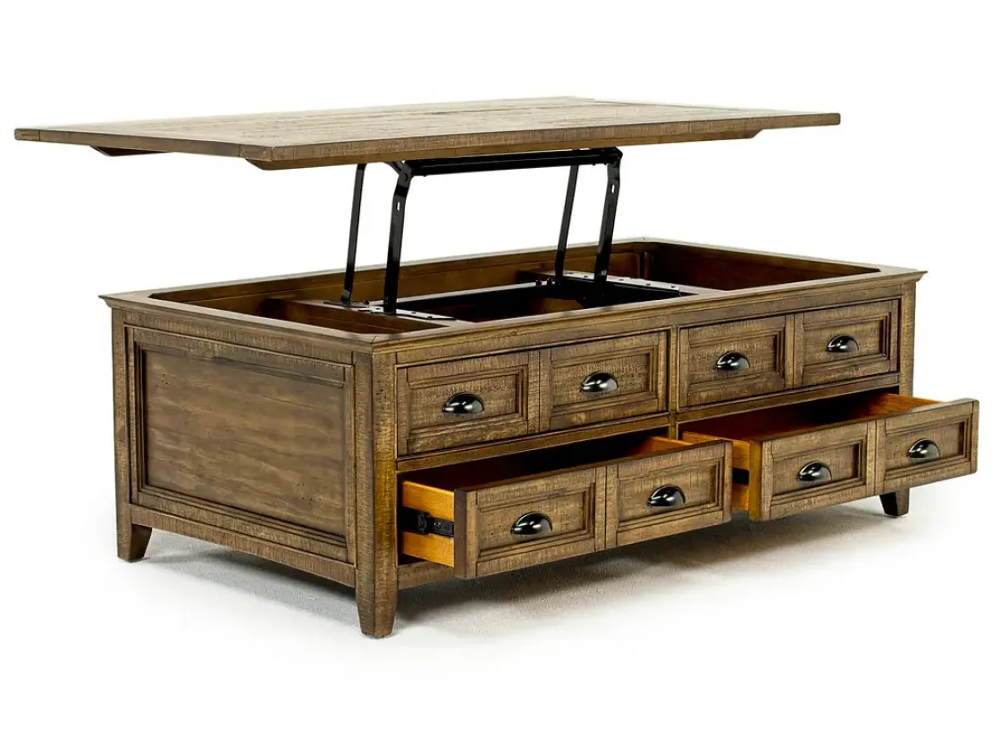 Mor Furniture Bay Creek Lift Top Coffee Table In Nutmeg