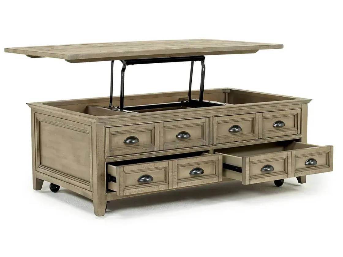 Mor Furniture Bay Creek Lift Top Coffee Table In Nutmeg