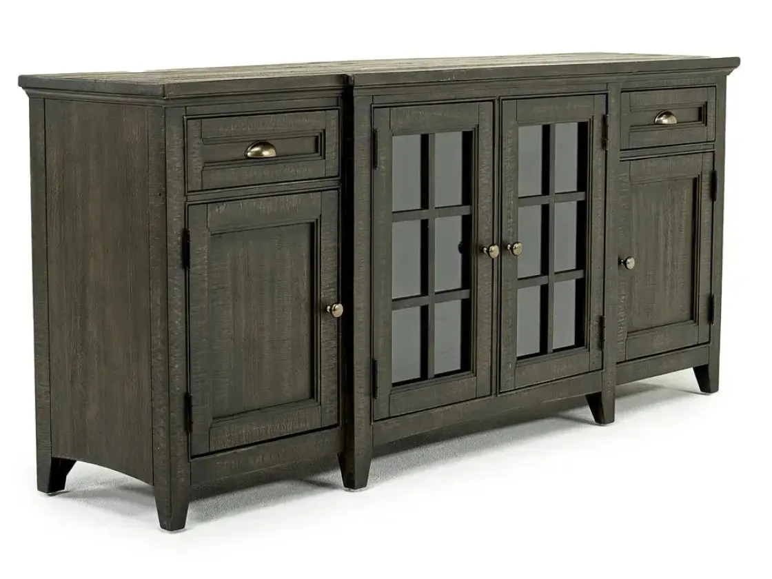 Mor Furniture Bay Creek Media Console In Nutmeg W/ Usb Charger, 70 Inch