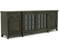 Mor Furniture Bay Creek Media Console In Nutmeg W/ Usb Charger, 70 Inch