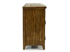 Mor Furniture Bay Creek Media Console In Nutmeg W/ Usb Charger, 70 Inch