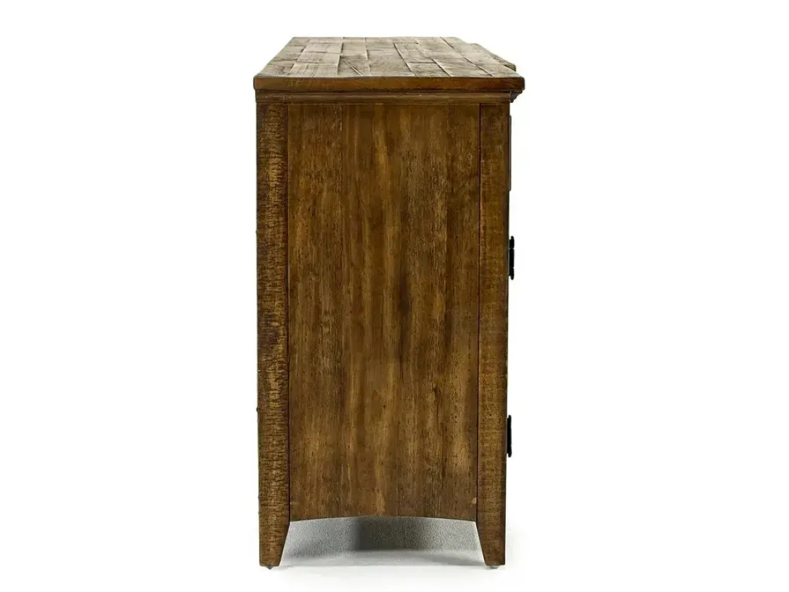 Mor Furniture Bay Creek Media Console In Nutmeg W/ Usb Charger, 70 Inch