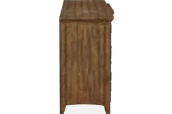 Mor Furniture Bay Creek Media Console In Nutmeg W/ Usb Charger, 70 Inch