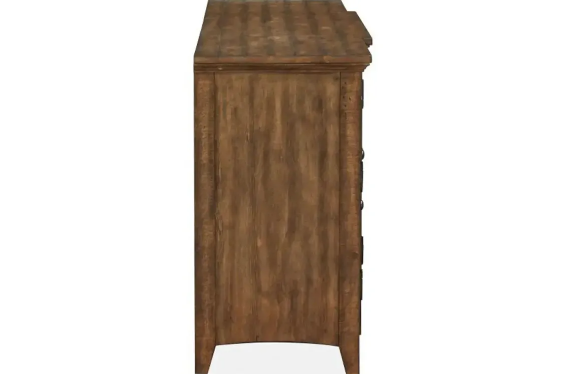 Mor Furniture Bay Creek Media Console In Nutmeg W/ Usb Charger, 70 Inch