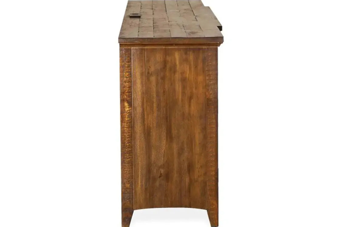 Mor Furniture Bay Creek Media Console In Nutmeg W/ Usb Charger, 70 Inch