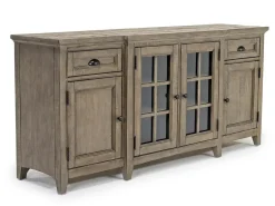 Mor Furniture Bay Creek Media Console In Nutmeg W/ Usb Charger, 70 Inch