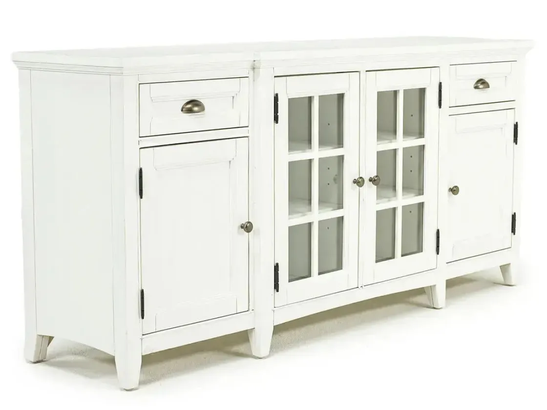 Mor Furniture Bay Creek Media Console In Nutmeg W/ Usb Charger, 70 Inch