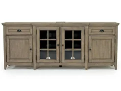 Mor Furniture Bay Creek Media Console In Nutmeg W/ Usb Charger, 70 Inch