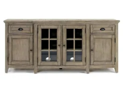Mor Furniture Bay Creek Media Console In Nutmeg W/ Usb Charger, 70 Inch