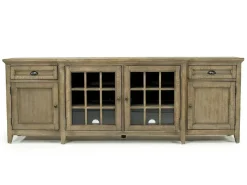 Mor Furniture Bay Creek Media Console In Nutmeg W/ Usb Charger, 70 Inch