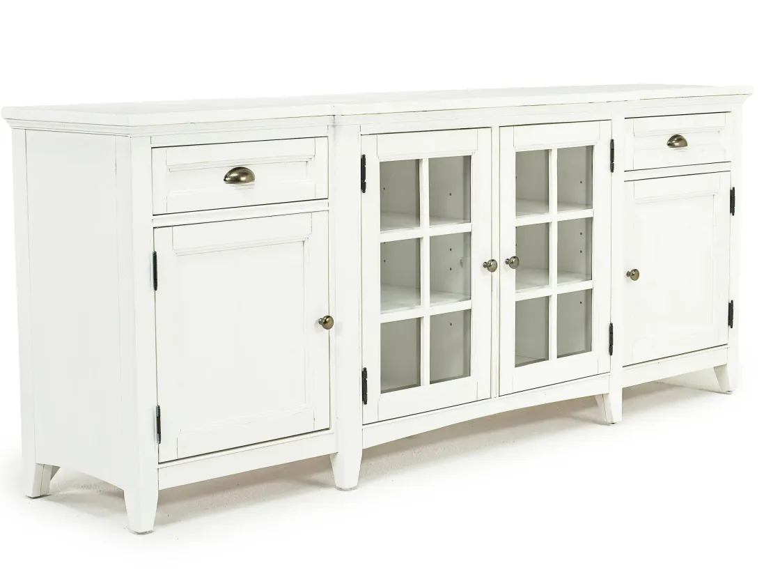 Mor Furniture Bay Creek Media Console In Nutmeg W/ Usb Charger, 70 Inch