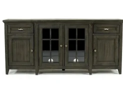 Mor Furniture Bay Creek Media Console In Nutmeg W/ Usb Charger, 70 Inch