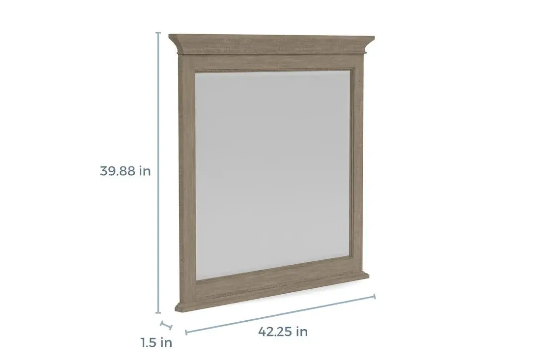 Mor Furniture Bay Creek Mirror In Light Gray