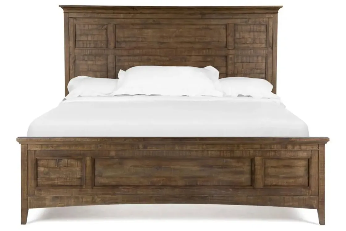 Mor Furniture Bay Creek Panel Bed In Light Gray, Queen