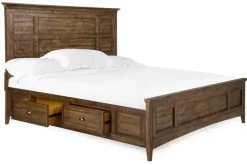 Mor Furniture Bay Creek Panel Bed In Light Gray, Queen