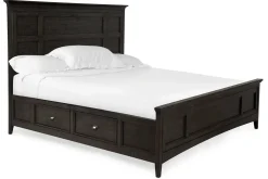 Mor Furniture Bay Creek Panel Bed In Light Gray, Queen