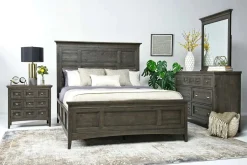 Mor Furniture Bay Creek Panel Bed In Light Gray, Queen