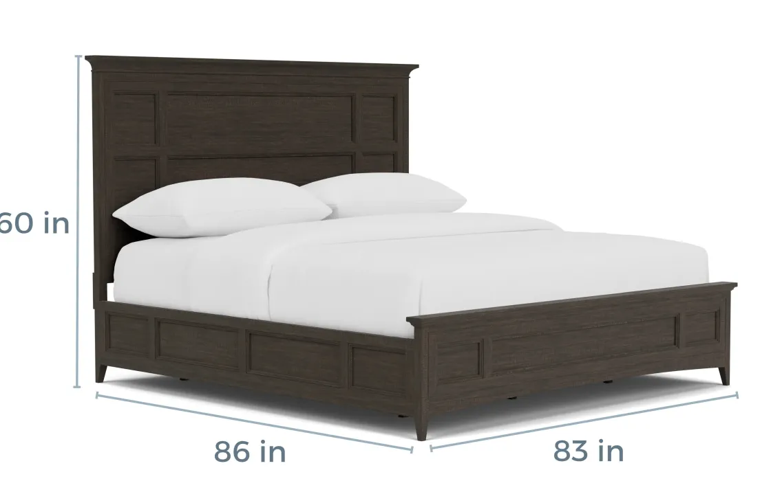 Mor Furniture Bay Creek Panel Bed In Light Gray, Queen
