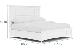 Mor Furniture Bay Creek Panel Bed In Light Gray, Queen