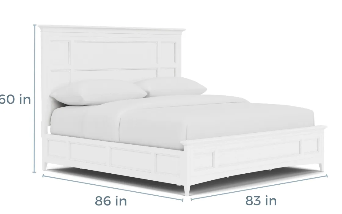 Mor Furniture Bay Creek Panel Bed In Light Gray, Queen