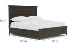 Mor Furniture Bay Creek Panel Bed In Light Gray, Queen