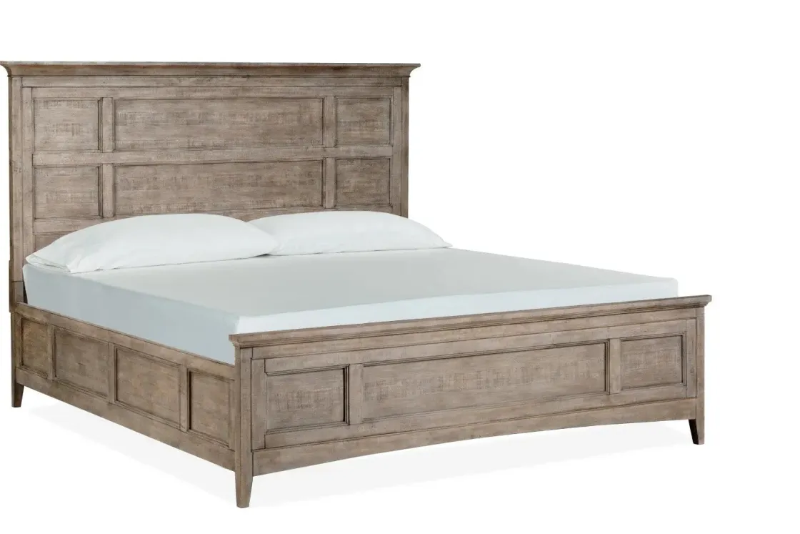 Mor Furniture Bay Creek Panel Bed In Light Gray, Queen