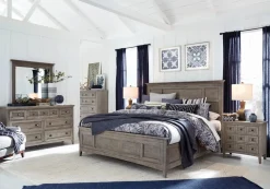 Mor Furniture Bay Creek Panel Bed In Light Gray, Queen