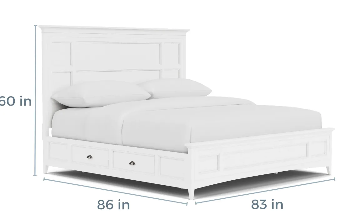 Mor Furniture Bay Creek Panel Bed In Light Gray, Queen