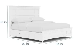 Mor Furniture Bay Creek Panel Bed In Light Gray, Queen