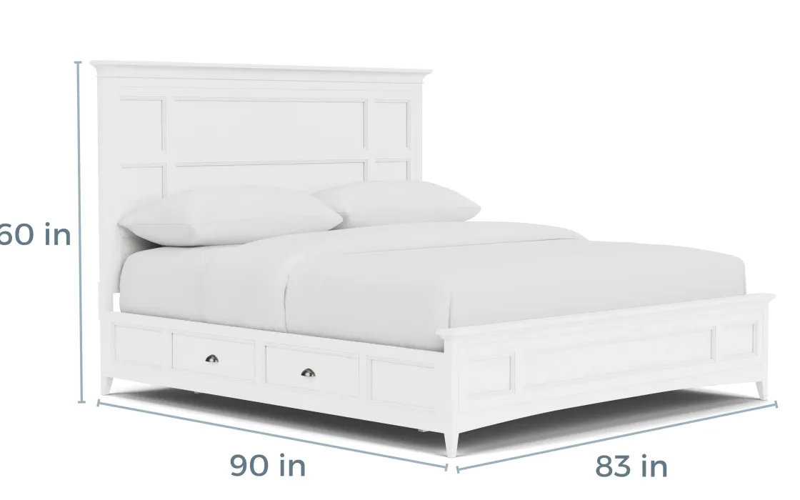 Mor Furniture Bay Creek Panel Bed In Light Gray, Queen