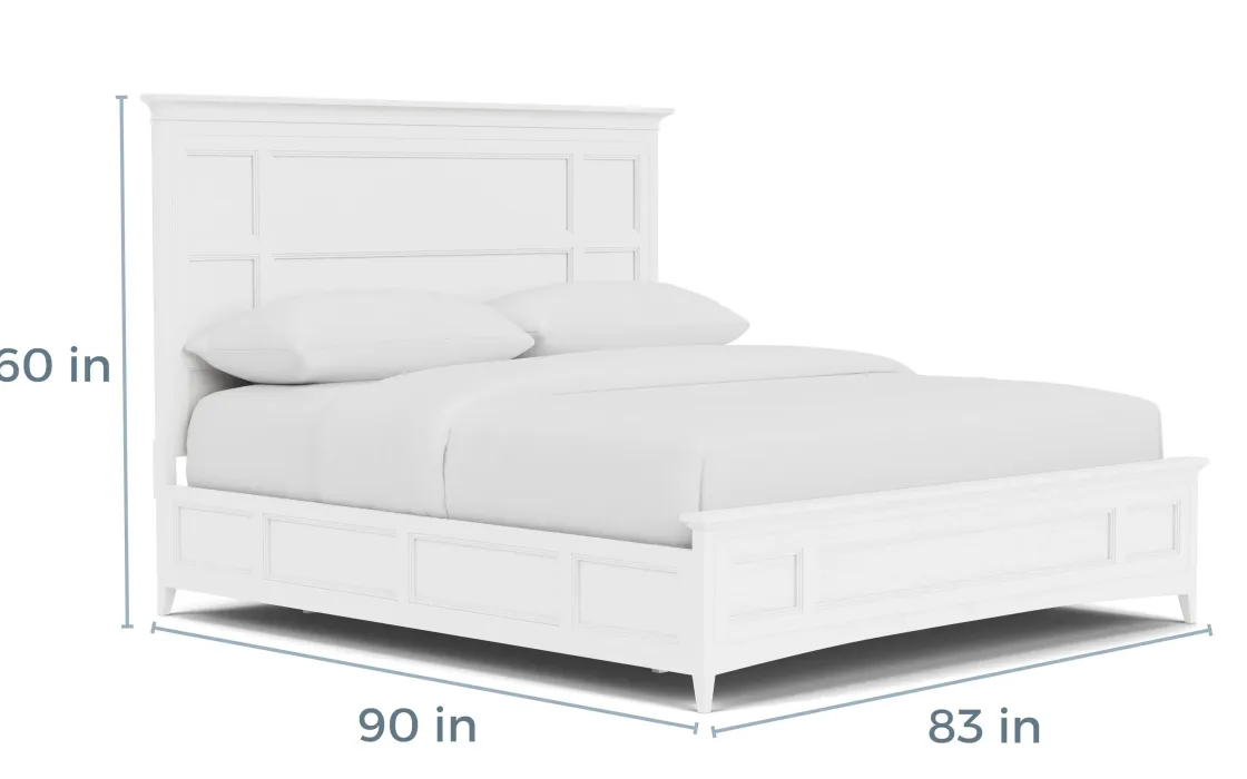 Mor Furniture Bay Creek Panel Bed In Light Gray, Queen