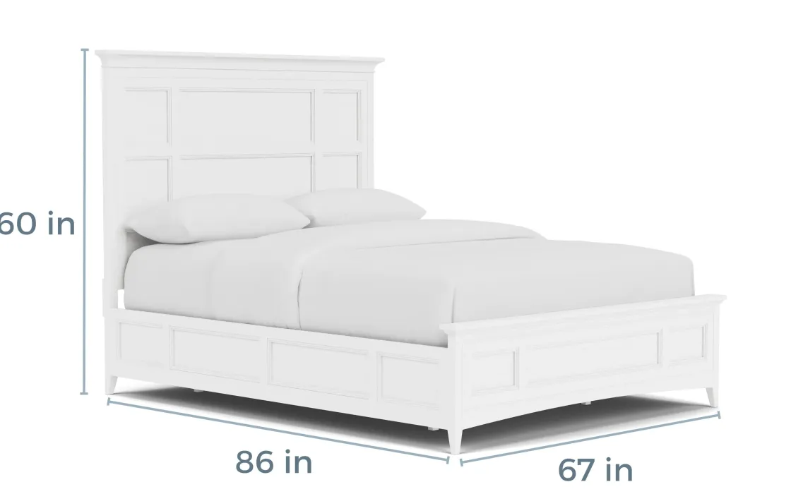 Mor Furniture Bay Creek Panel Bed In Light Gray, Queen