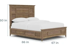 Mor Furniture Bay Creek Panel Bed In Light Gray, Queen