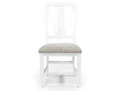 Mor Furniture Bay Creek Side Chair In Light Gray, V-Back