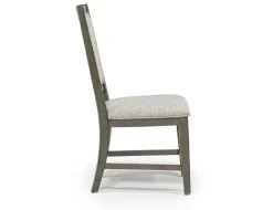 Mor Furniture Bay Creek Side Chair In Light Gray, V-Back