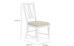 Mor Furniture Bay Creek Side Chair In Light Gray, V-Back