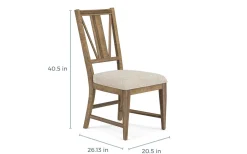 Mor Furniture Bay Creek Side Chair In Light Gray, V-Back