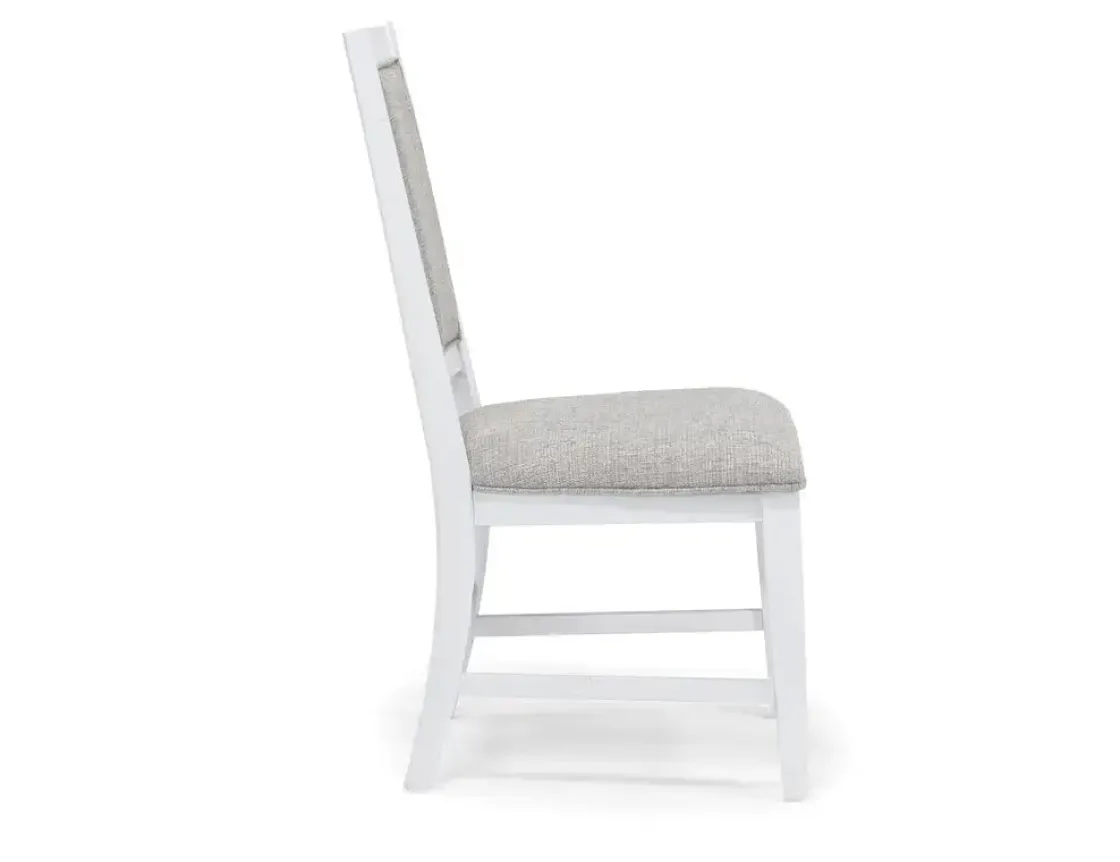 Mor Furniture Bay Creek Side Chair In Light Gray, V-Back