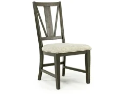 Mor Furniture Bay Creek Side Chair In Light Gray, V-Back