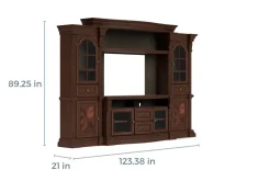 Mor Furniture Bella 4 Piece Entertainment Center In Brown